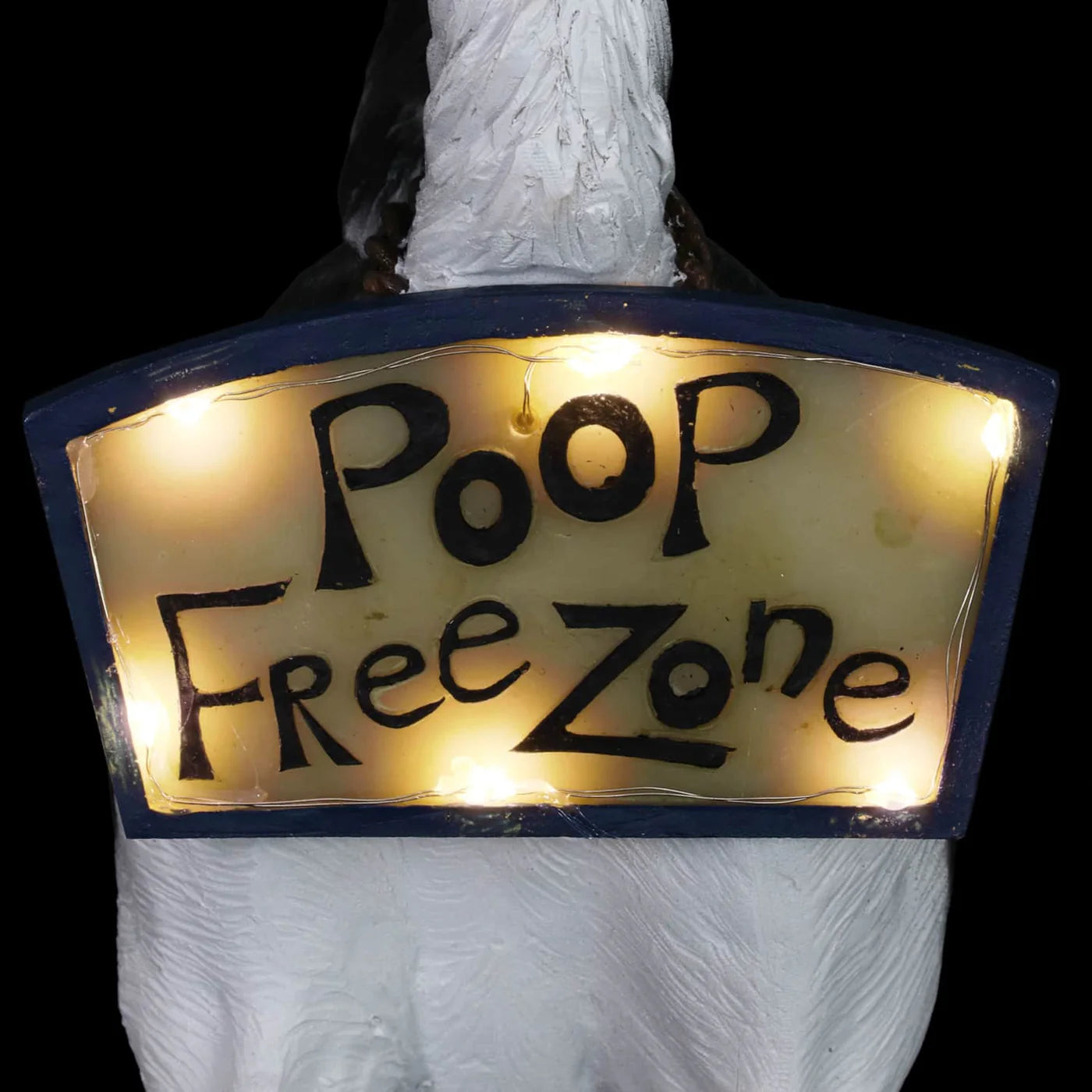 Solar Poop Free Zone Statue