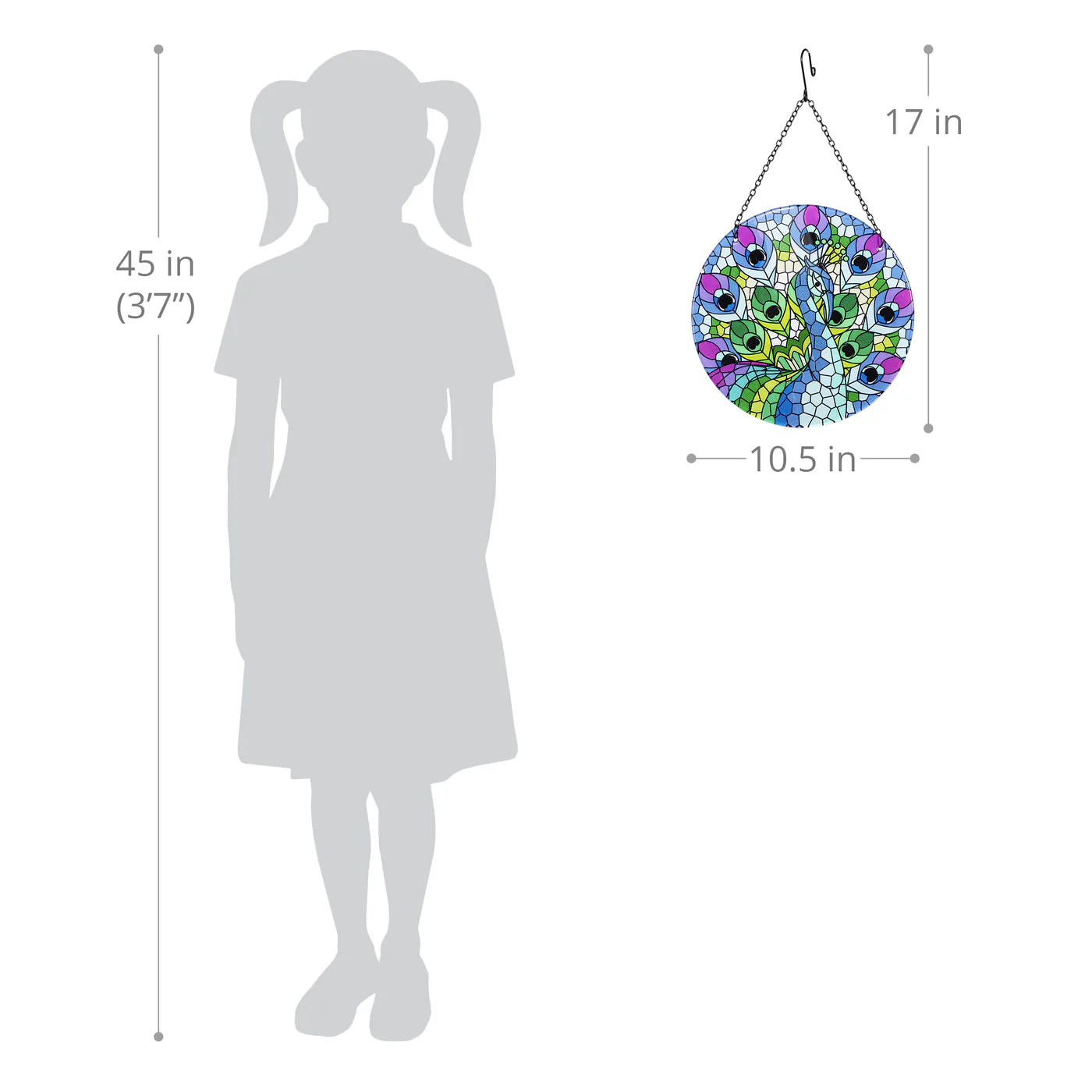 Mosaic Peacock Suncatcher