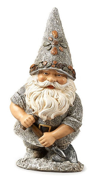 Pebble Gnome with Shovel